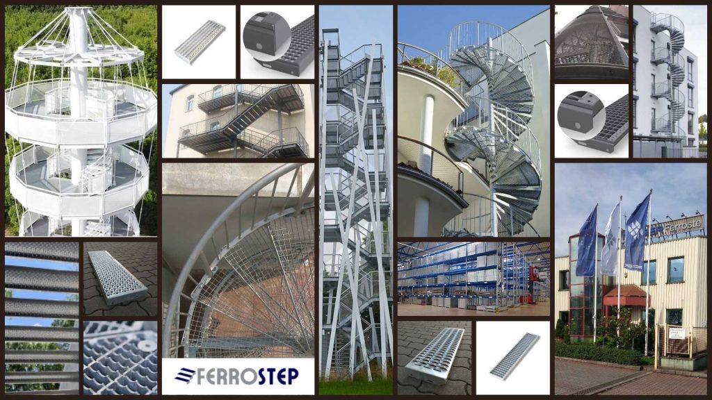 Platzierung einer Wendeltreppe bei Ferrostep erhältlich
